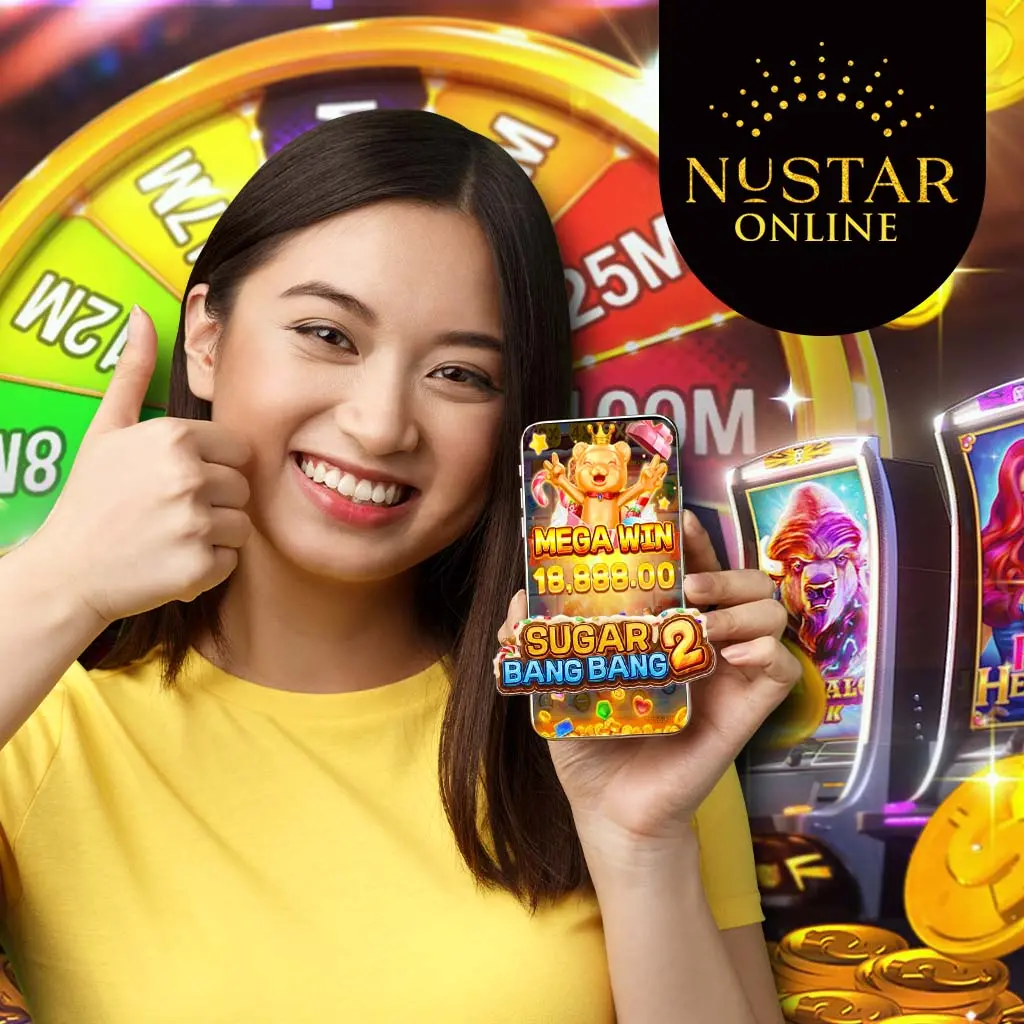 nustar online featured image of a woman holding her mobile phone playing online casino